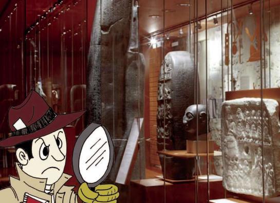 Un petit personnage enquête dans les collections d'un musée